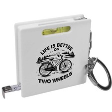 'Life Is Better On Two Wheels' Keyring Tape Measure (KM00039677)