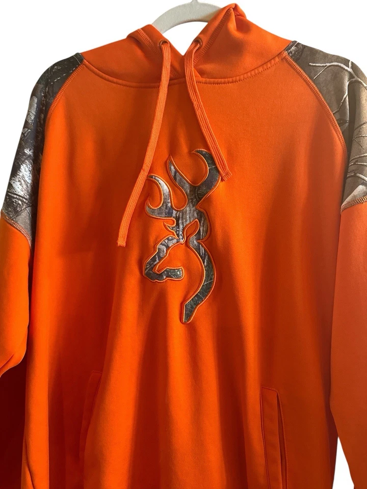 Browning Buckmark мужской камуфляж оранжевый толстовка с капюшоном без размера ярлык проверить фотографии - Изображение 2 из 4