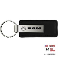 , INC. Officially Licensed Black Leather Key Chain for Dodge RAM