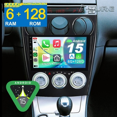 8-Kern Android 15 6+128G CarPlay Autoradio GPS WiFi Für Mazda 6 GG GY 2002-2008
