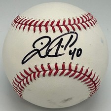 Wilson Ramos #40 signed MLB ball. Devil Rays. 