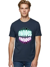 Famous-Kingdom-Famous Mens Graphic Tee,100% Cotton,Casual Summer Wear