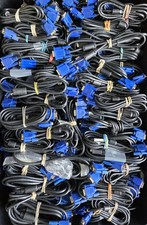 Lot of 300 Male VGA to Male VGA 6FT Cables 15 Pin Dell Oem