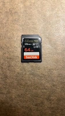 SanDisk Extreme Pro 64GB 170MB/s V30 SDXC Memory Card