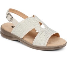 EasyFit Extra-Wide Embellished Sandals - Size