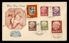 DR WHO 1957 GERMANY SAAR FDC PRESIDENT COMBO 1M M82473