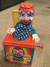 Vintage 1970s Mattel  Jack in the Music Box  Clown - Music And Mechanism Working