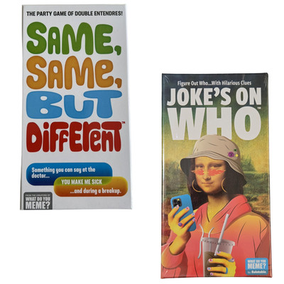 Same Same But Different + Joke s On Who Party Card Games Bundle Adult Humor NEW
