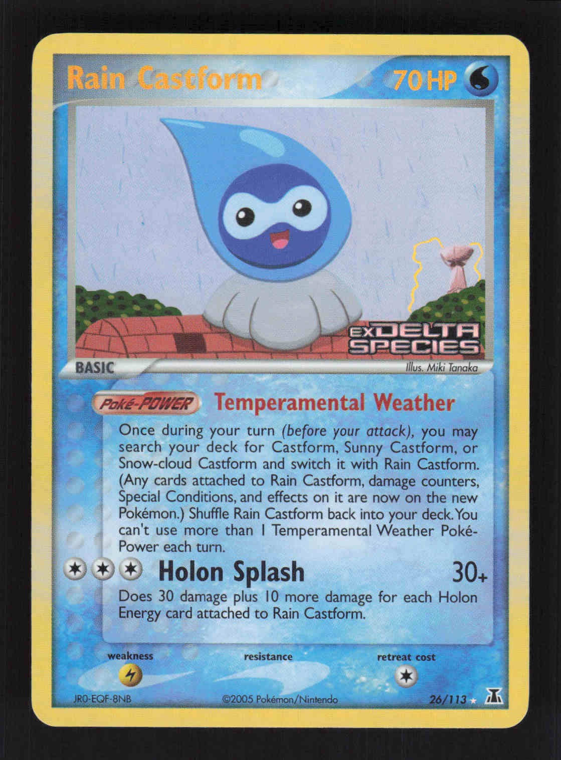Rain Castform Rare Delta Species 26/113 NM
