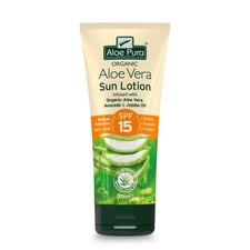 Image of Aloe Pura Sun Cream Lotion SPF 15 Soothing Aloe Vera Medium Protection UVA & UVB