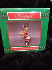 VTG 1994 House Of Lloyd Christmas Around The World  Oh! Deer Elf Stocking Hanger
