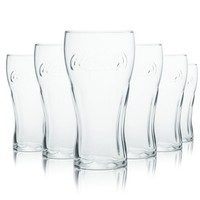 6X Coca Cola Glas 0,5L Kontur Softdrink Limo Becher GläSer Gastro Kneipe Bistro