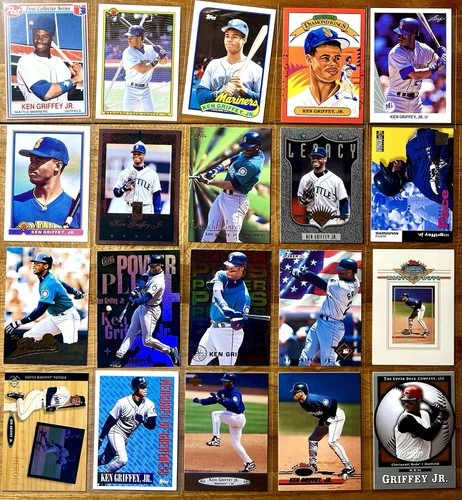 Ken Griffey Jr 20 Card Lot Early Bowman Topps Traded RC Inserts Mariners Griffey