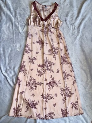 old navy women's lace-trim satin midi dress reviews Lace-Trim Satin Midi Dress