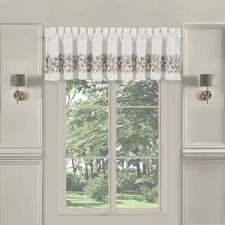 Laurel White Polyester Window Straight Valance