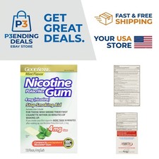 Minty Fresh Nicotine Polacrilex Gum 4 mg, 110 Count - Supports Your Quit Journey