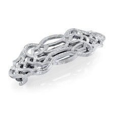 1928 Jewelry Women's Filigree Art Deco Inspired Hair Barrette, 1 Pcs 