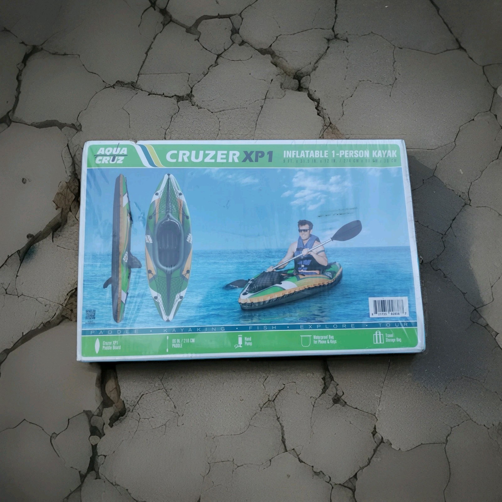 - Aqua Cruz- Cruzer Xp1 Inflatable 1-person Fishing Kayak