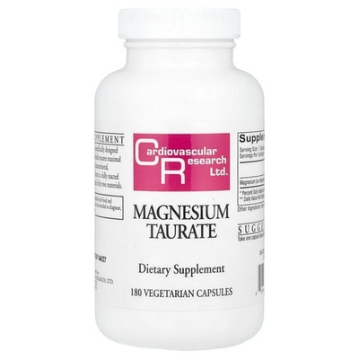 Magnesium Taurate 125 mg - 180 Capsules for Heart Health Support