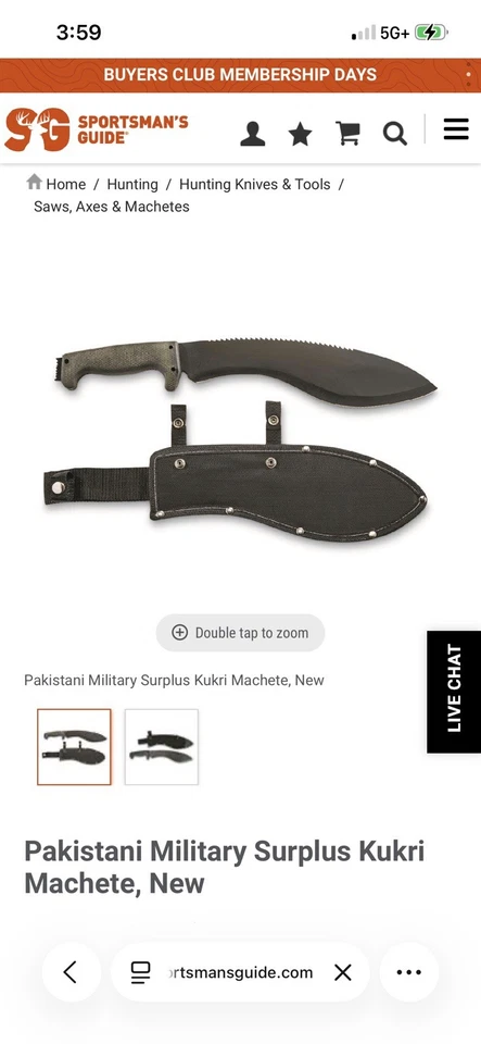 Machete Kukri excedente militar paquistaní nuevo/sin usar, con hoja de 12,5 pulgadas Foto 3 de 4