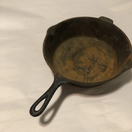 Vintage #8 One Notch Lodge DEEP Chicken Fryer   Cast Iron