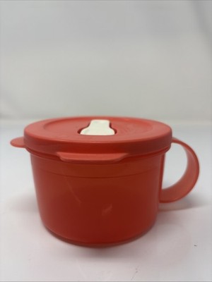 Tupperware Microwave Crystalwave PLUS Soup Mug 500ml Guava Coral New