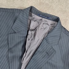 Cremieux Mens 48R Grey Loro Piana Super 130s Wool Pinstripe Blazer Sport Coat