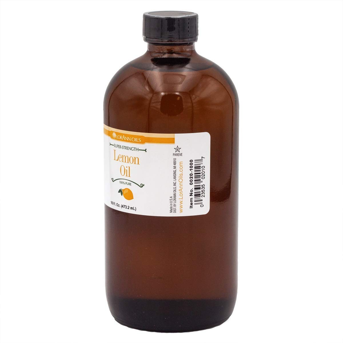 LorAnn Lemon Oil Super Strength Natural Flavor 16oz Glass Bottle Pure Food Grade