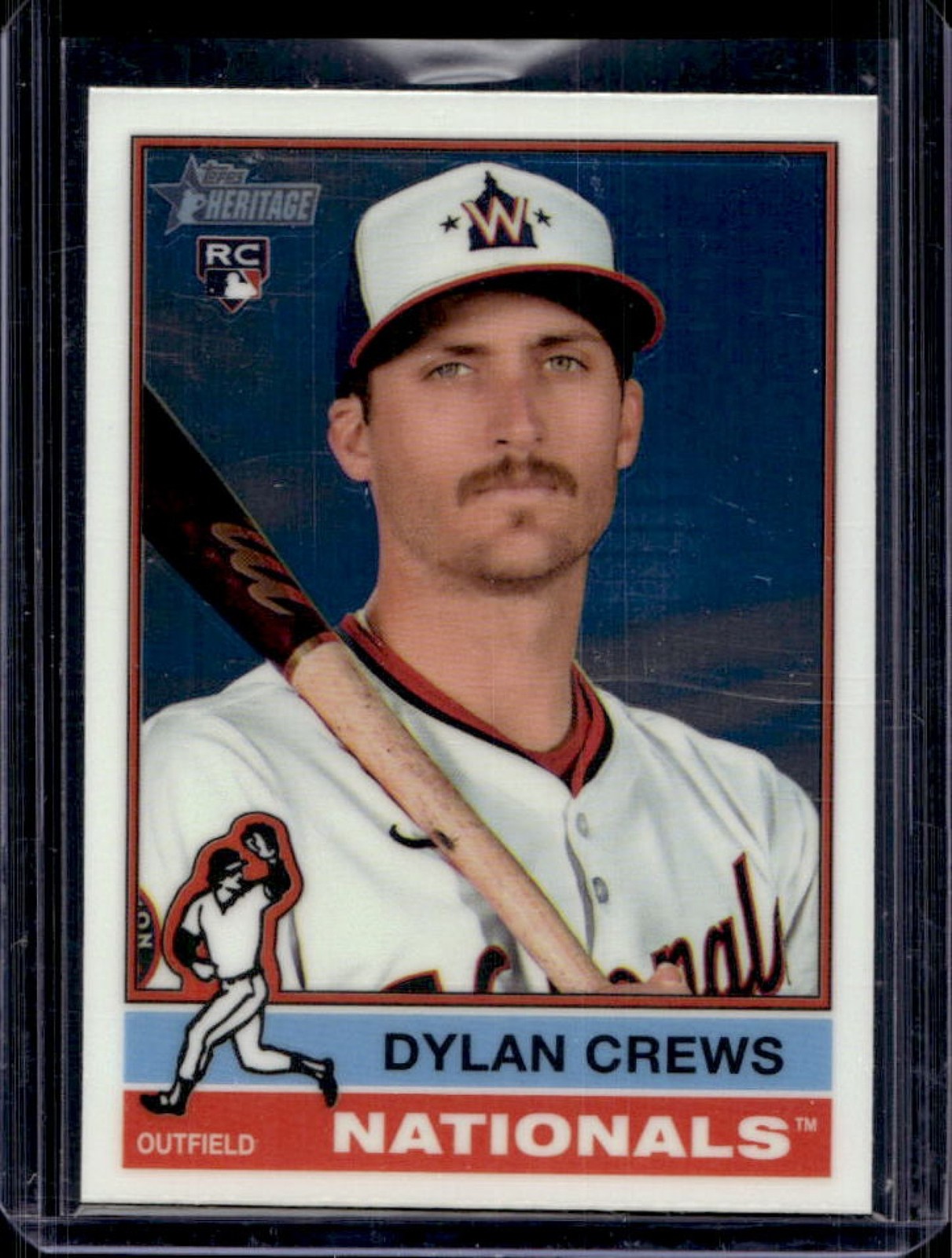 2025 Topps Heritage Dylan Crews Chrome RC Rookie #247 Nationals