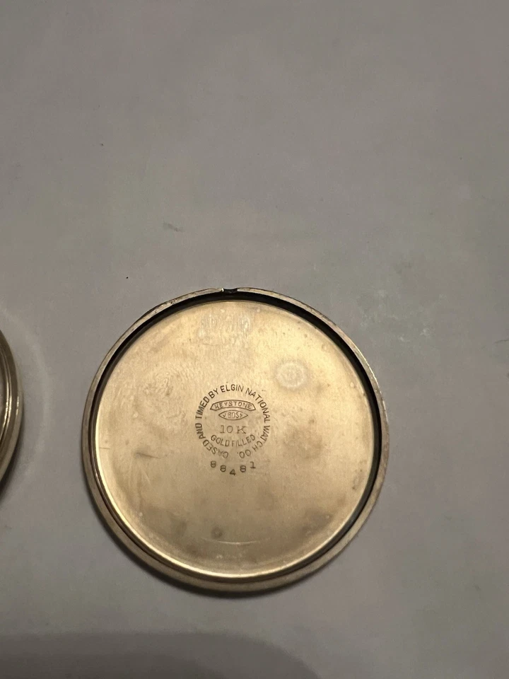 1947 Elgin Deluxe Grade 542 10S 17 Jewels 10K Gold Filled Art Deco Pocket Watch - Image 4 of 4