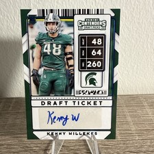 Kenny Willekes 2020 Panini Contenders Draft Picks College Ticket Blue Auto #227