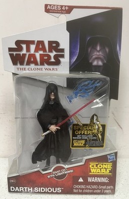 Sealed Star Wars The Clone Wars CW45 Darth Sidious! New Unopened Action Figure