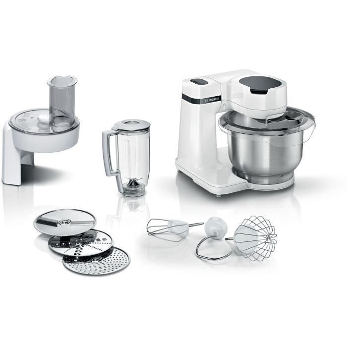 Robot multifonction compact Bosch MUMS2EW20 avec bol inox et blender