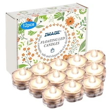 12x Waterproof Tealights Flameless Tealight Battery-Operated Sub Lights for W...