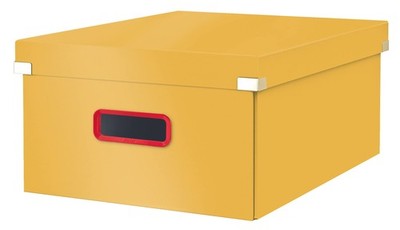 Leitz Click & Store Large Storage Box, Foldable A3 File Box with Lid, Premium St