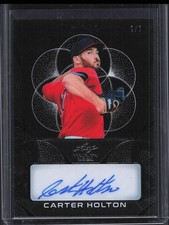 2024 Leaf Trinity Carter Holton Clear Auto Black 1/1 Atlanta Braves