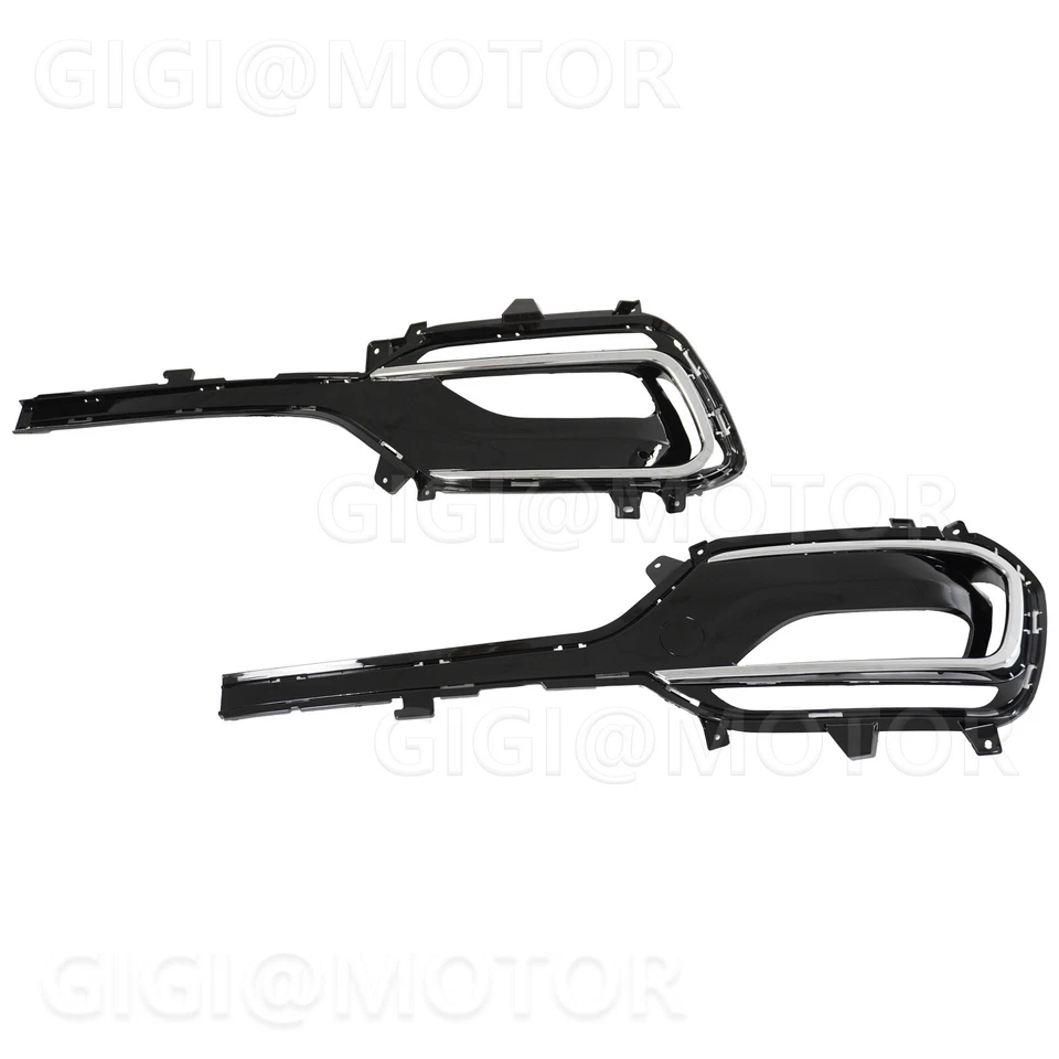 For Hyundai Santa Fe Sport 2.0T 2017-18 Front Fog Light Bezels Left + Right Set - Image 3 of 4