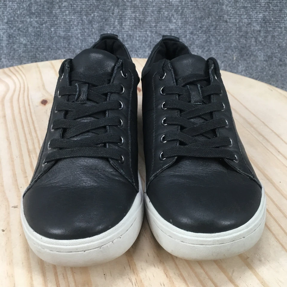 Softwalk Zapatos Mujer 7.5 M Informales Tenis Cuero Negro Con Cordones Parte Superior Baja Foto 4 de 4