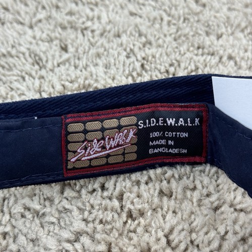 Sidewalk Ohio State Visor Adjustable Strap Navy Red 3D Block O Vtg Golf Cap NOS - Picture 6 of 8