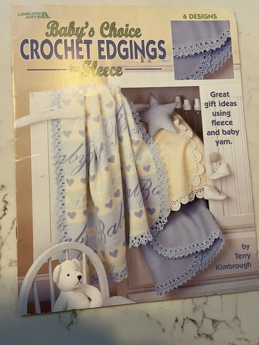 Vtg Lot Of 2 Leisure Arts BEST BABY AFGHANS blankets & Edgings 1996 & 2003 EUC - Picture 4 of 4
