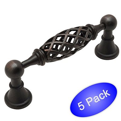*5 Pack* Cosmas Oil Rubbed Bronze Cabinet Handles Pulls #1749-96ORB