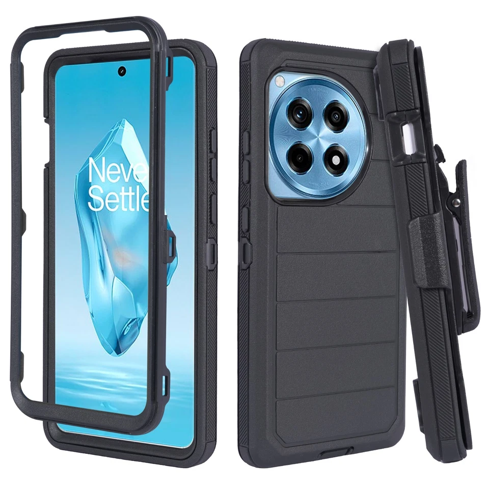For Oneplus 12/12R Case Cover Shockproof Series Fits Defender Belt Clip Holster - Image 3 of 4