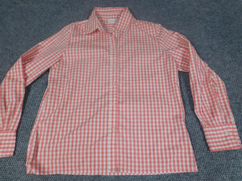 Blusa mujer ciervo blanco extra grande rosa botones a cuadros Foto 3 de 4