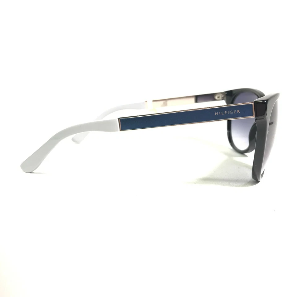 Gafas de sol Tommy Hilfiger TH1320/S 0GX08 negro azul montura redonda con lentes moradas Foto 3 de 4