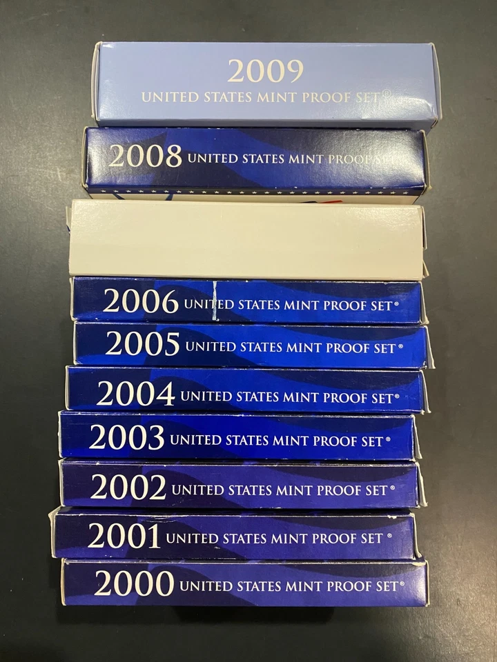 2000 through 2009 US Mint Proof Sets  DECADE LOT of all 10 - Complete in boxes - Image 3 of 3