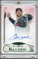 2015 Topps Five Star Emerald AUTO #FSACKL Corey Kluber #d 2/5 RANGERS/INDIANS