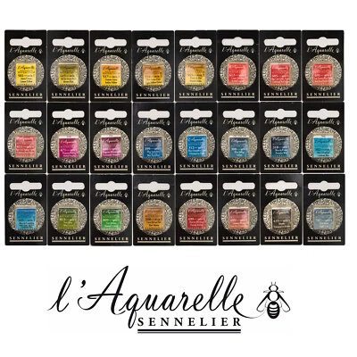 98 Farbtöne SENNELIER Feinste Künstler Aquarellfarbe 1/2 Näpfchen Aquarell