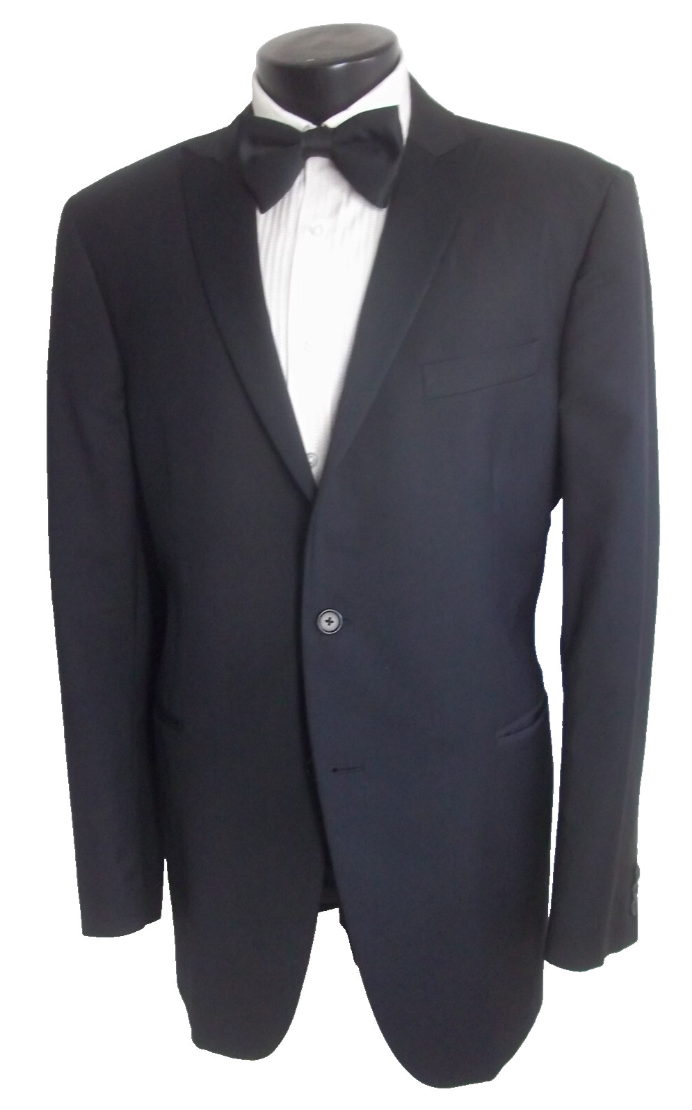 / John Varvatos Solid Black 2Button Wool Formal S… - image 3