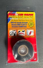 RESCUE TAPE Self-Fusing BLACK Silicone Repair Permanent Waterproof 1" x 12 ft