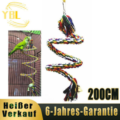 Vögel Spielzeug Parrot Climbing Rope Sling Schaukel Spielzeug Spirale Stehenseil